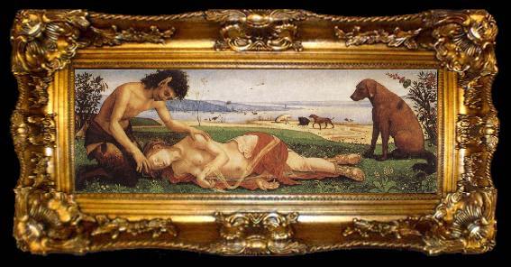 framed  Piero di Cosimo Death of Procris, ta009-2